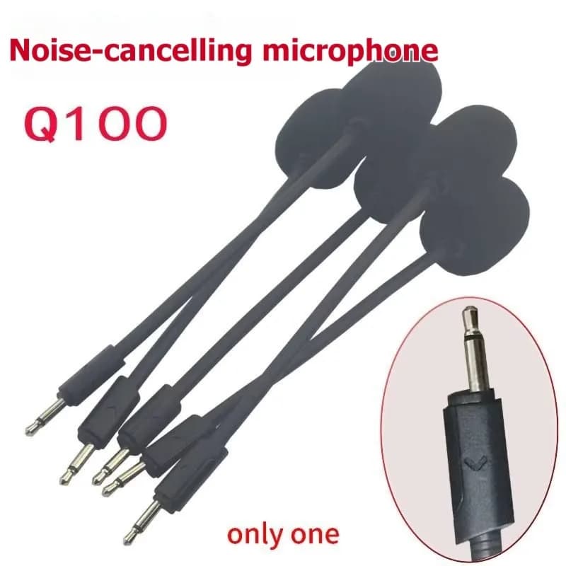 Detachable spare microphone for Q100 Q350 Q360 Q400 gaming headphones, 3.5 mm noise cancelling microphone