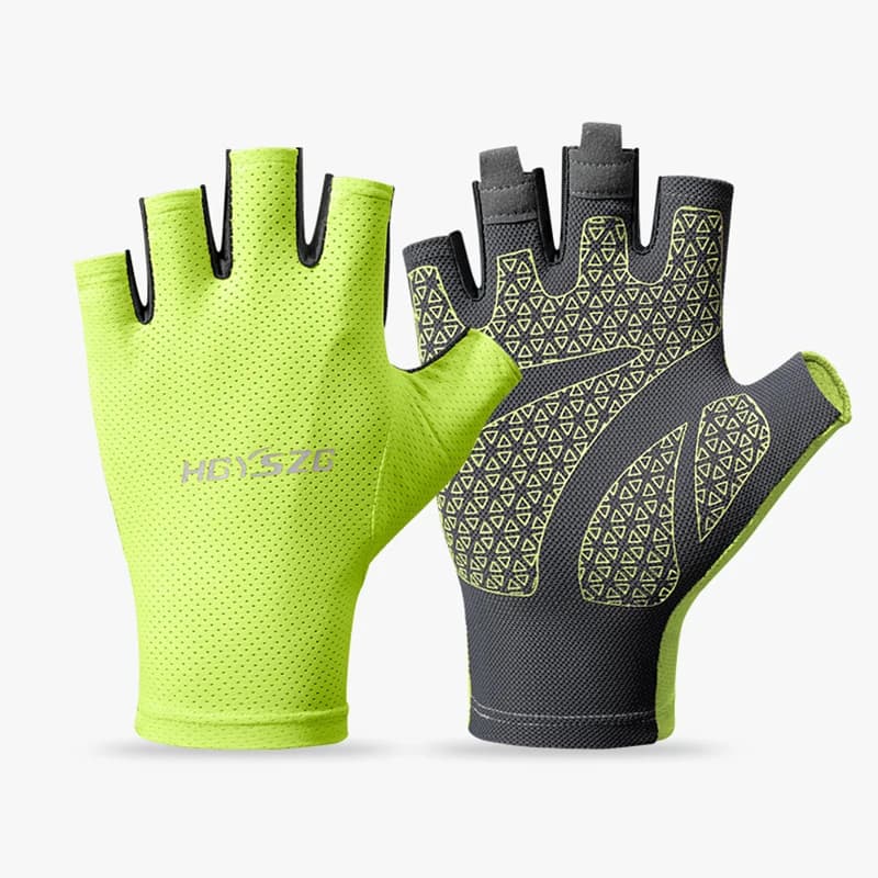 Summer Cycling Gloves for Fitness, Unisex, for Gym and Fishing, Half fingers Breathable in Subtle Network, Anti-slip, Yoga and Sport Elastics