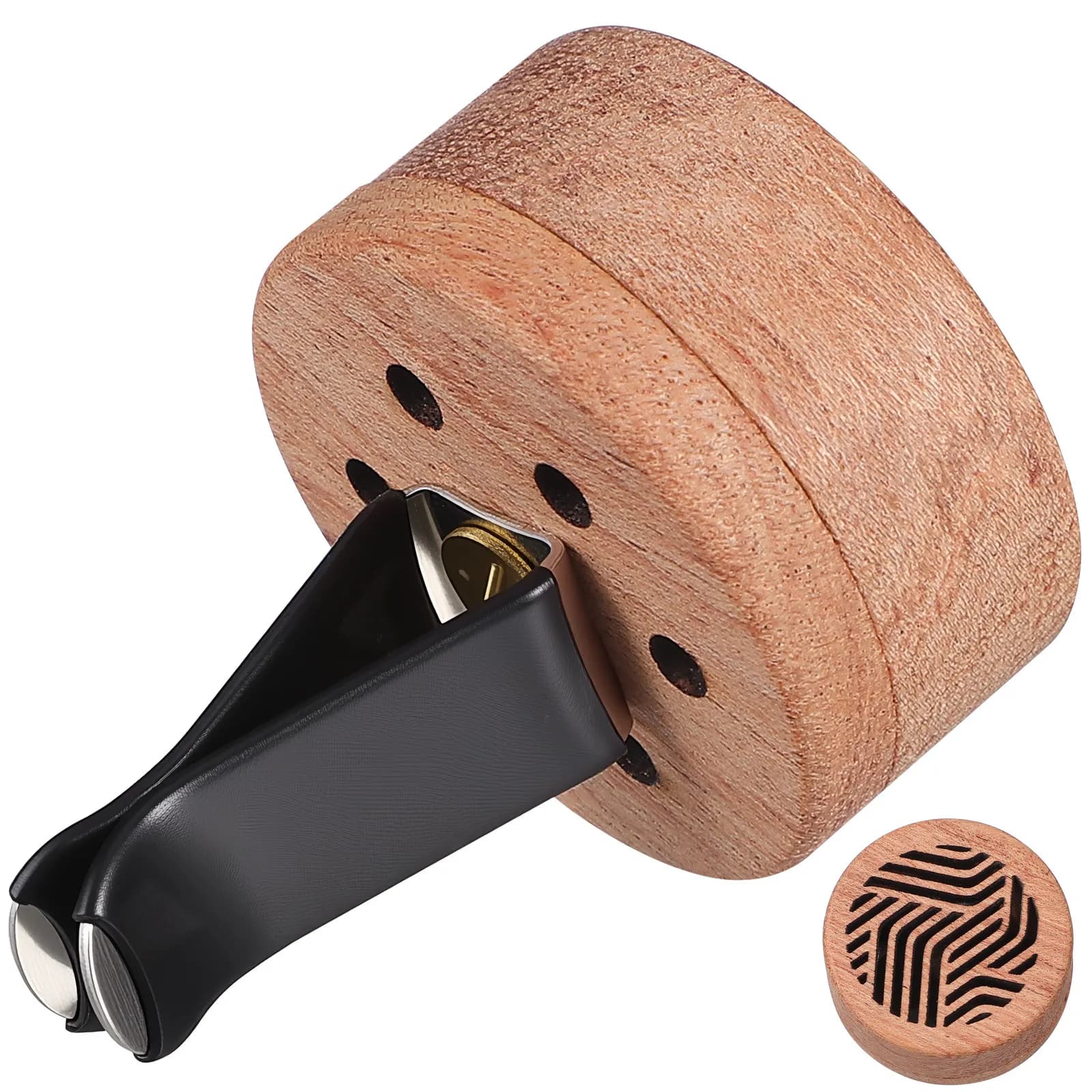 Natural rosewood car scent diffuser, elegant design, perfume clip, essential oils diffuser, car decoration, environment deodorant.
