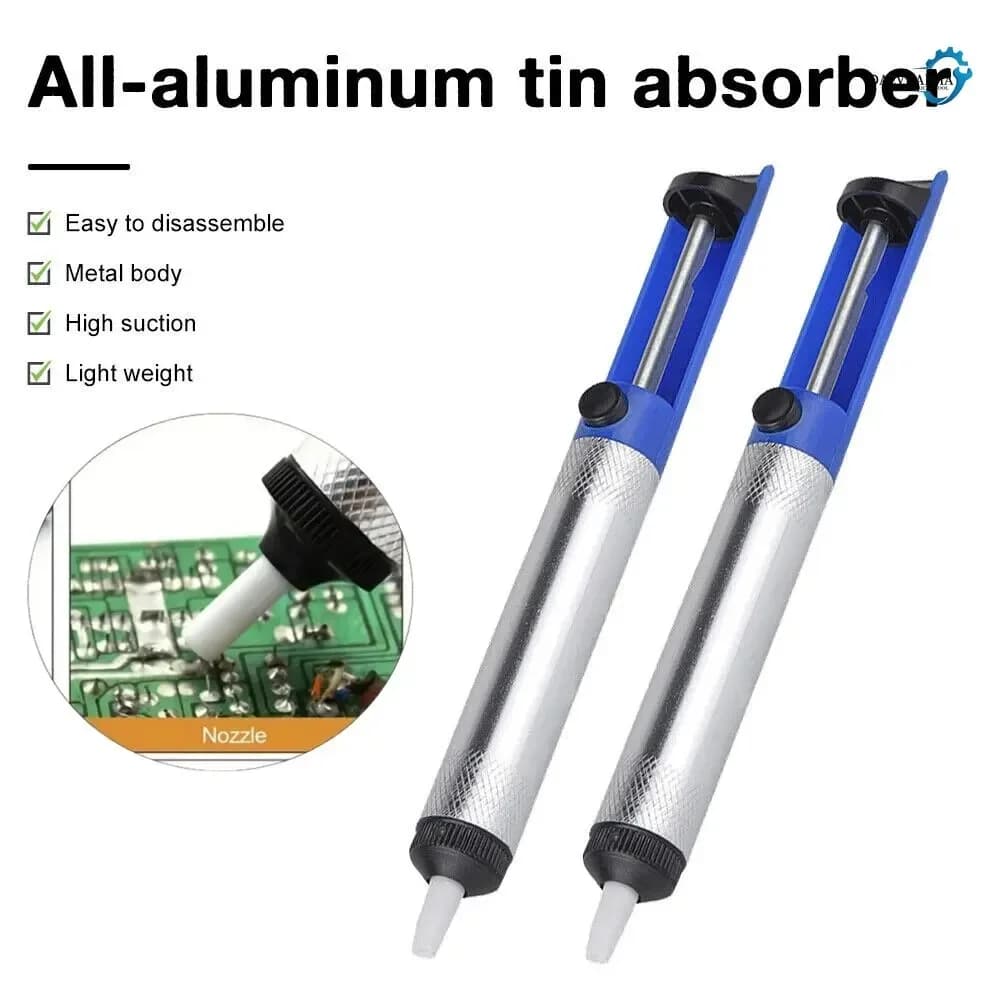 Soldering Sucker Pen Aluminum Metal Desoldering Pump Suction Tin Gun Removal Vacuum Soldering Iron Desolder Hand Welding Tools