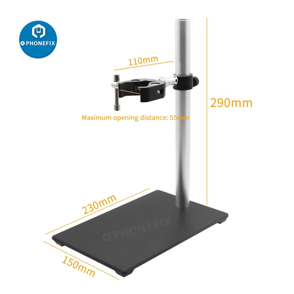 Supporto per microscopio elettronico universale Webcam USB industriale telaio da tavolo con staffa regolabile Super morsetto per fotocamere per visione artificiale