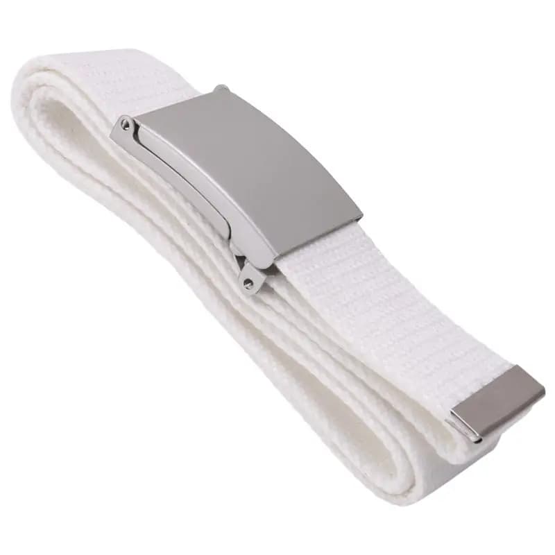TEXU Canvas Cotton White Belt Belts Textile Ribbon Belt