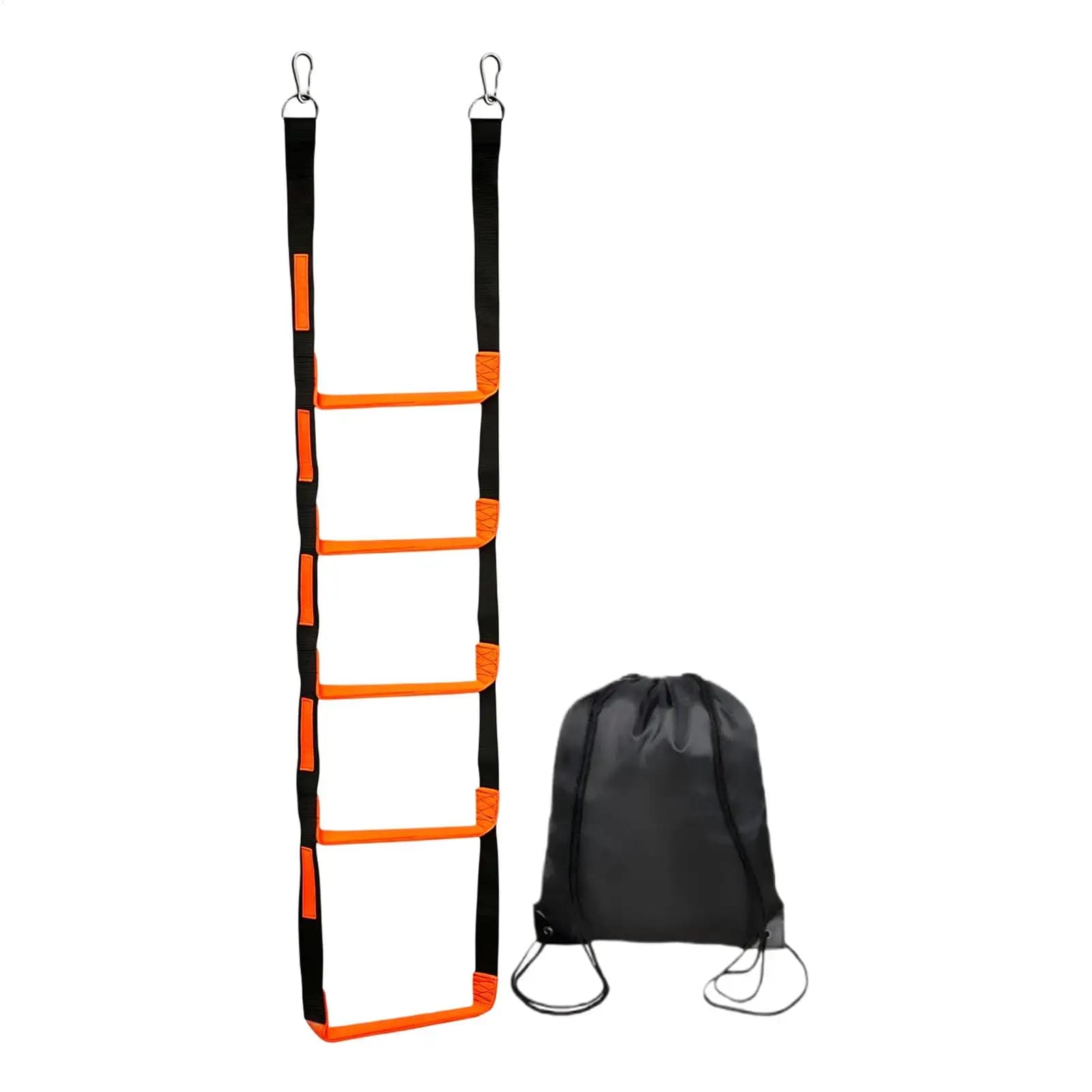 Portable Boat Ladder Portable 5 Step Docking Rope Stair Folding Boat Ladder For Marine Yacht Kayak Pontoon Canoeing Fishing