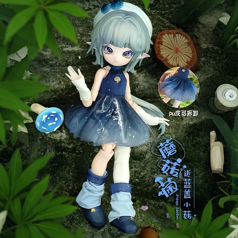 Genuine 1/12 Bjd Mushroom Fungus Series Blind Box Cute Girl Action Figure Decor Ornament Collection Model Trendy Toy Gift