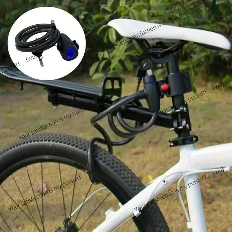 Lucchetto per catena bici resistente 80 cm in metallo antifurto, con 2 chiavi