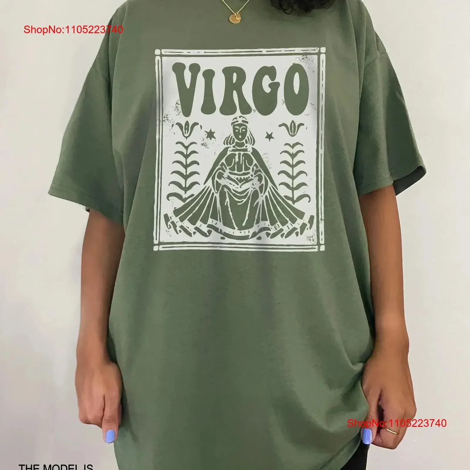 Maglietta Virgo Maglietta zodiacale Compleanno Astrologia Abbigliamento Trendy Vintage Oversize Indie Cothes Estetica Alt Tarocchi Carta vintage