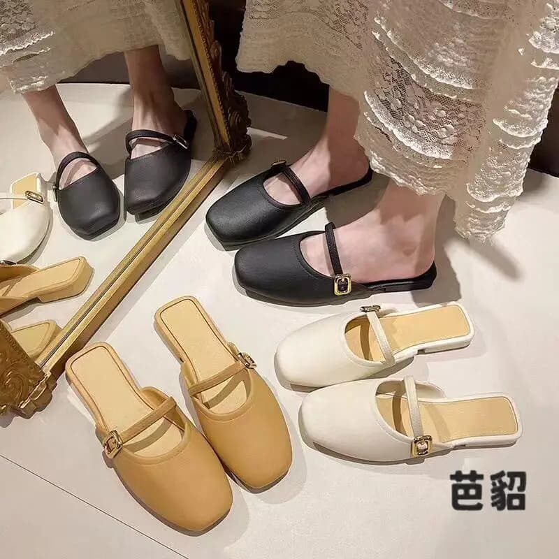Casual Style Flat Bottomed Head Covered Slippers for Women Summer Outdoor Wear Fashionable Lazy Slip-On for Shopping And Dail...