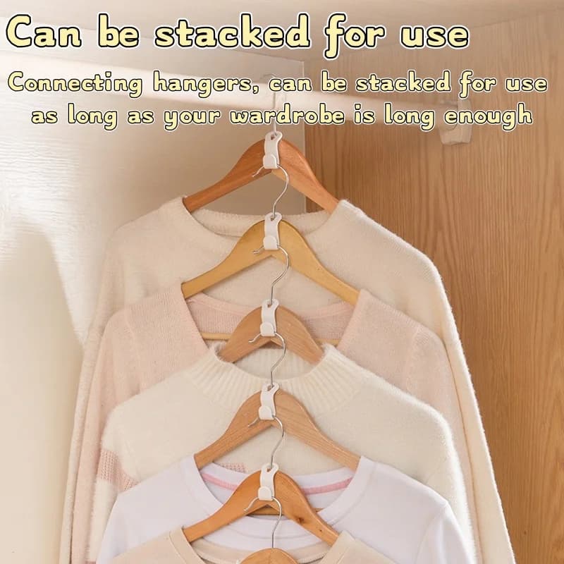 Hook for wardrobe hangers - Organizer for cabinet stackable space saving, accessories for storing multi-layered clothes for the house