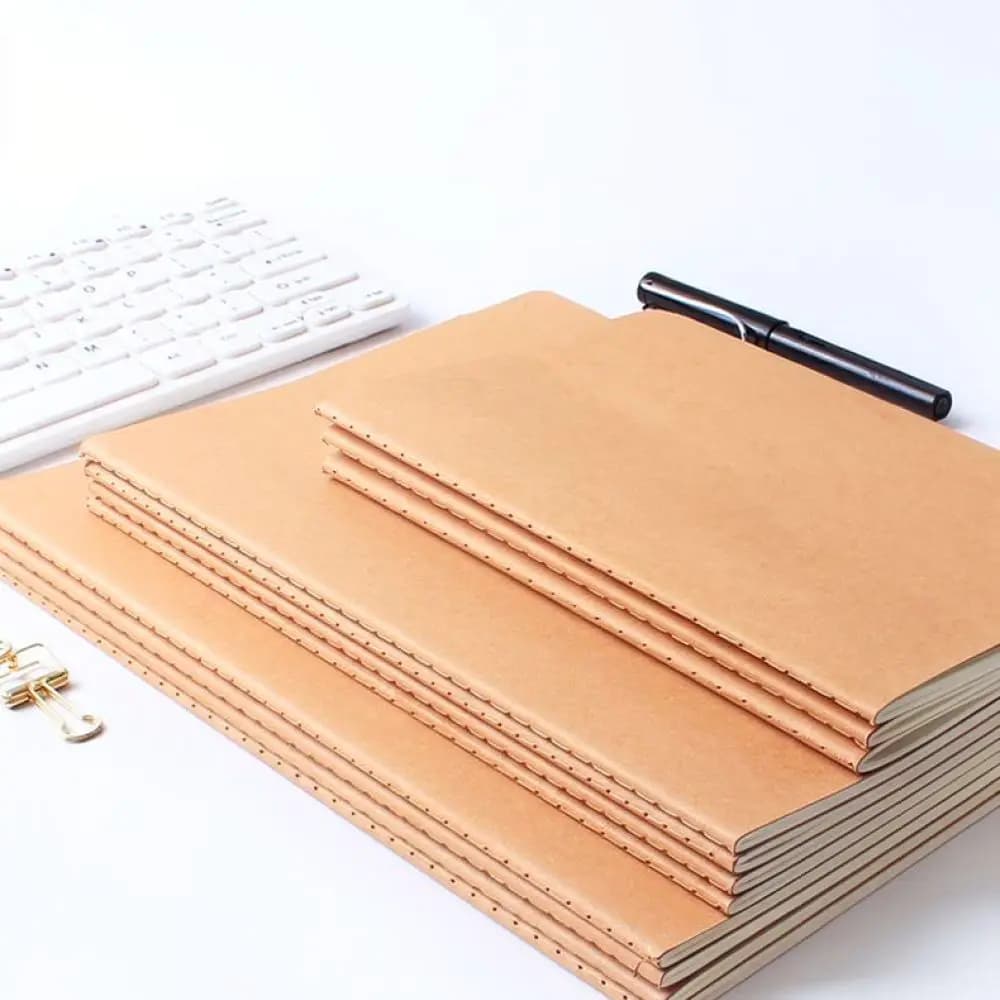 Premium Kraft Paper Notebook A4 A5 16K Creative Sketchbook Diary Journal For Student Office Writing Grid Lined Blank Planner