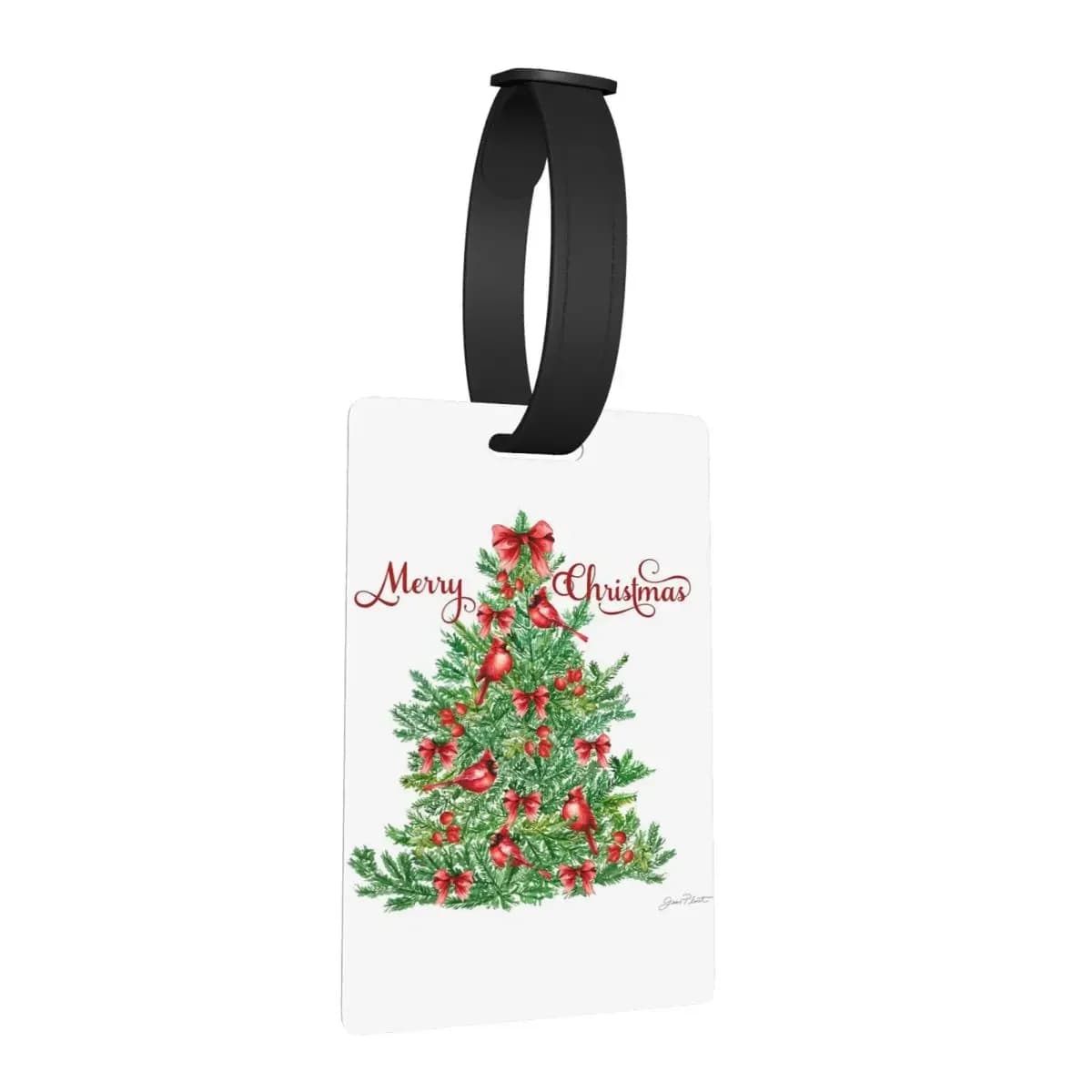 Red Cardinal Christmas Beauty Etichette per bagagli Accessori per valigie Etichetta per imbarco per bagagli portatile Porta etichette ID Nome Indirizzo