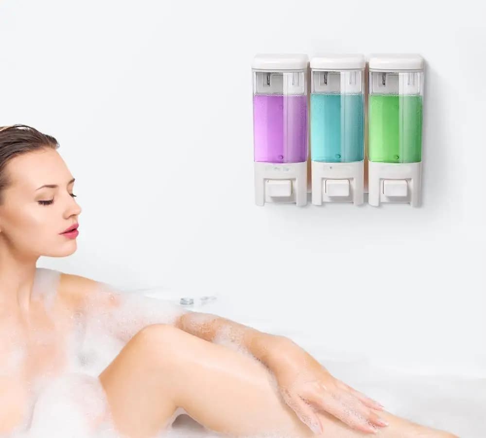 SVAVO dispenser di sapone a tre file montato a parete 3 * 500ml hotel bagno domestico sapone per le mani shampoo dispenser di gel doccia