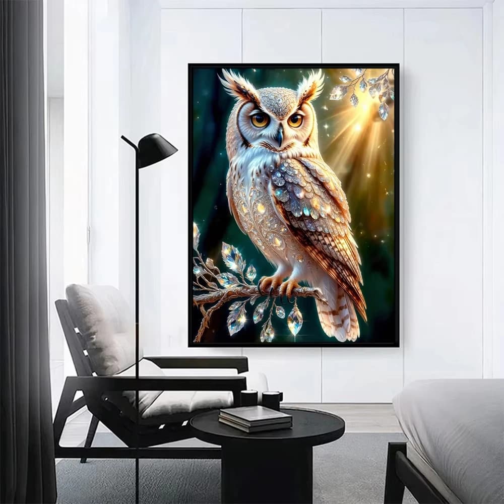 Puzzle da 500/1000/1200/2000 Pezzi: Gufo Elegante, Famiglia di Animali - Giochi di Attività per Sala Giochi, Camera da Letto, Regalo, Decorazione Casa, Senza Cornice