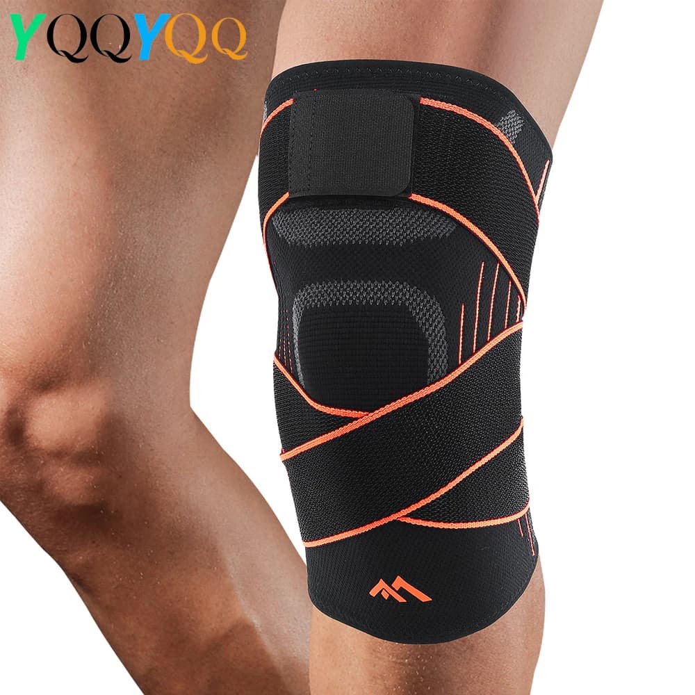 Supporto per Ginocchio con Cinghie e Design Regolabile, 1 o 2 Pezzi, Fascia Compressiva per Alleviare il Dolore al Ginocchio, Adatto per Corsa e Sport