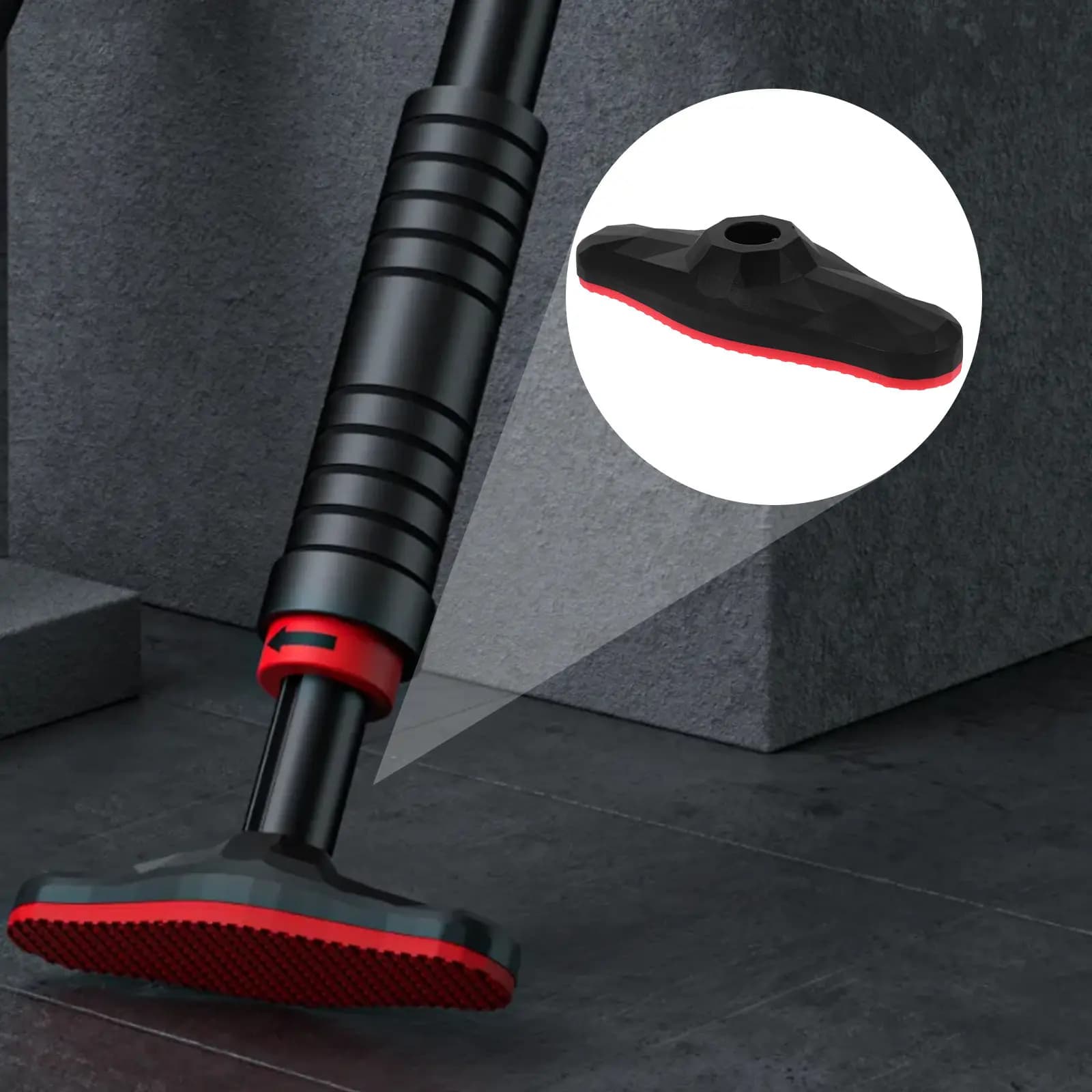 Heavy Duty Door Pull Up Bar Suction Cup Base for Home Fitness Strength Training Non Slip Grip Stable Large Foot Plate Easy