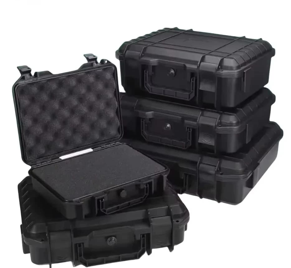 1pc Hard carrying case Tool case with pre-cut sponge storage box Safety protection Organizer Hardware Toolbox
