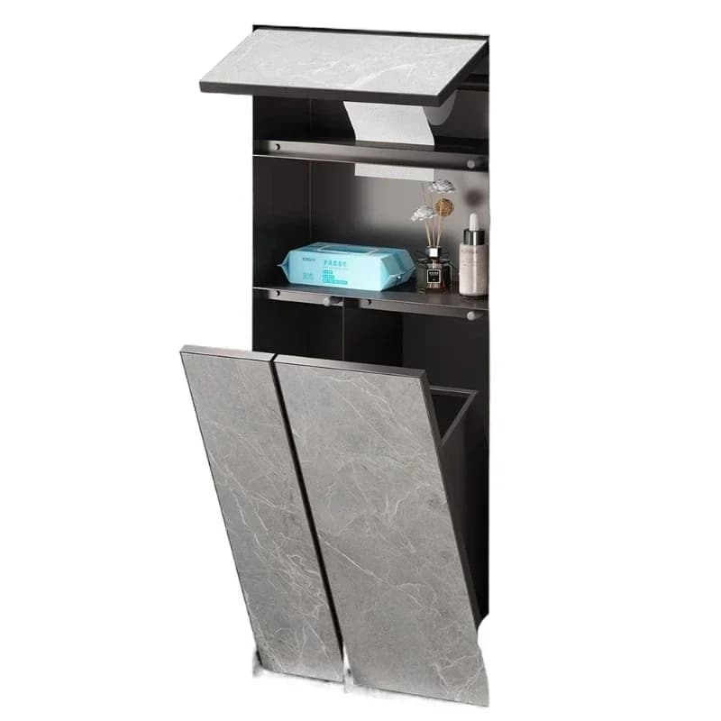 Bathroom stainless steel five-in-one living room bath room toilet trash can tile embedded niche