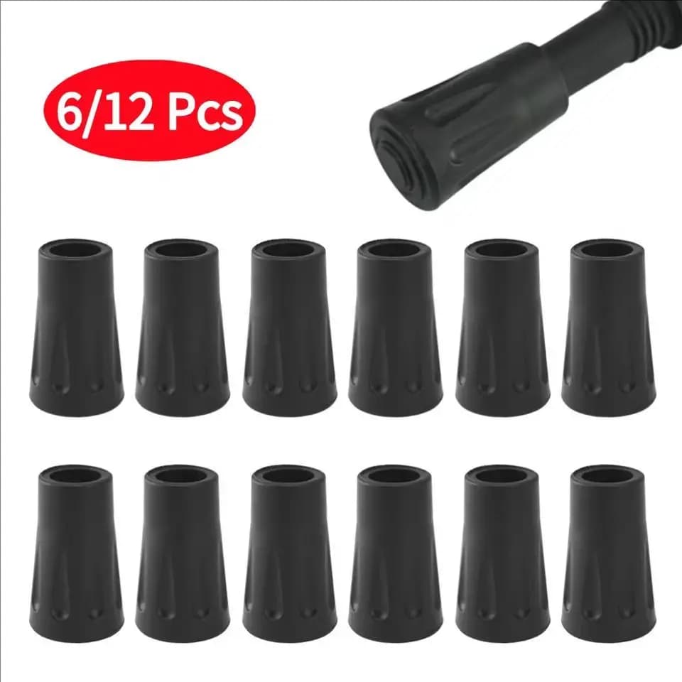 6/12 Pieces Anti-slip Cover for Trekking Sticks, Stroller Sticks Base Protection, Light Curtain Cover for Climbing and Hiking