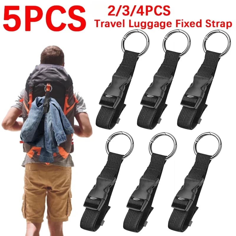 Cinghia fissa per bagagli con fibbia di rilascio per porta giacca zaino Add-A-Bag Cintura da viaggio portatile Porta valigia antifurto