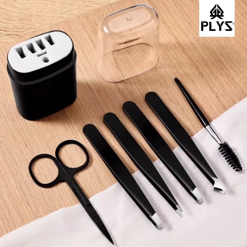 PLYS High Precision Eyebrow Clip, Plucking Small Tweezers, Professional Eyebrow Trimmer Clip Beard Puller Tool Set