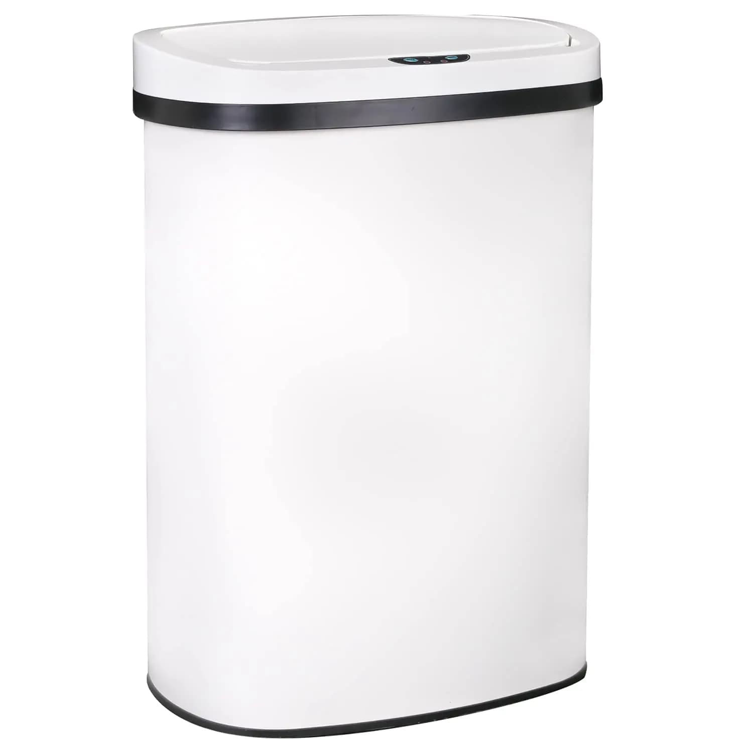 Cestino per Rifiuti con Sensore Senza Contatto da 50L, in Acciaio Inox, 13 Galloni, per Cucina, Bagno, Ufficio