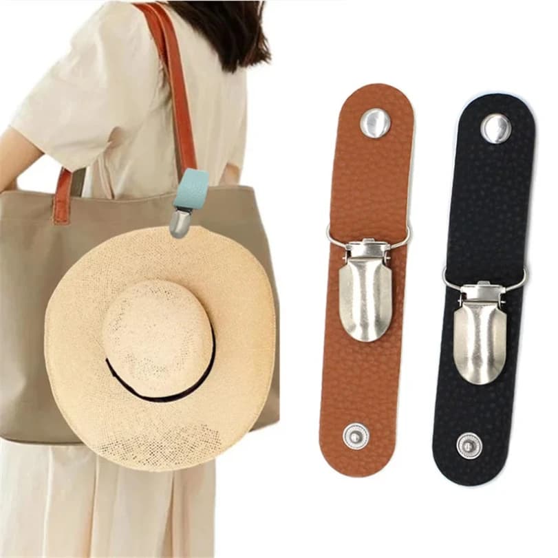 Clip per cappello da viaggio Zaino da esterno Borsa per riporre i bagagli Clip per cappello Clip per cappello di paglia multifunzionale Accessori per cappello