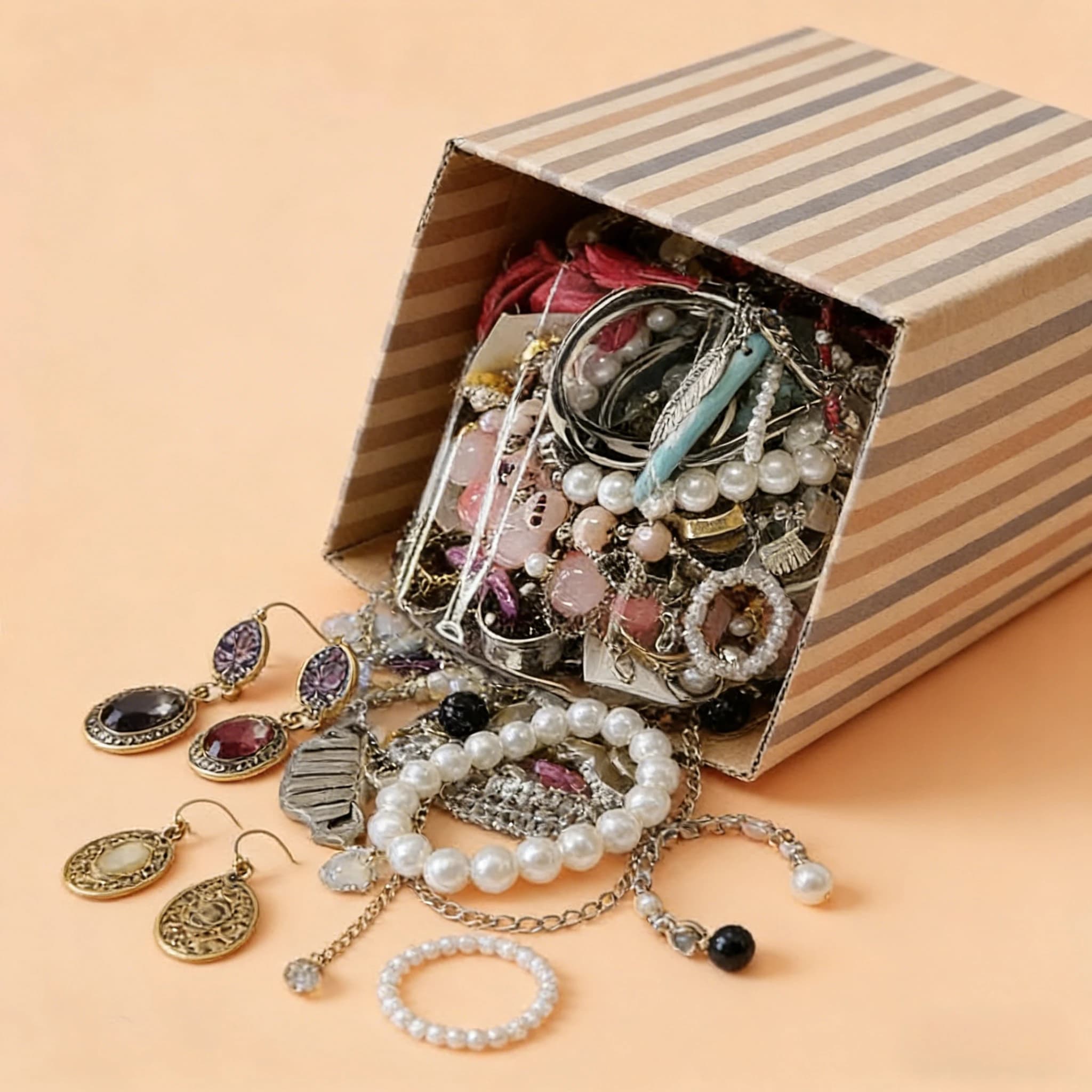 Barattolo di gioielli retrò a sorpresa Set misterioso Anelli della Boemia Nostalgia Orecchini Collane Bracciali Vibrazioni vintage Tutti indossabili