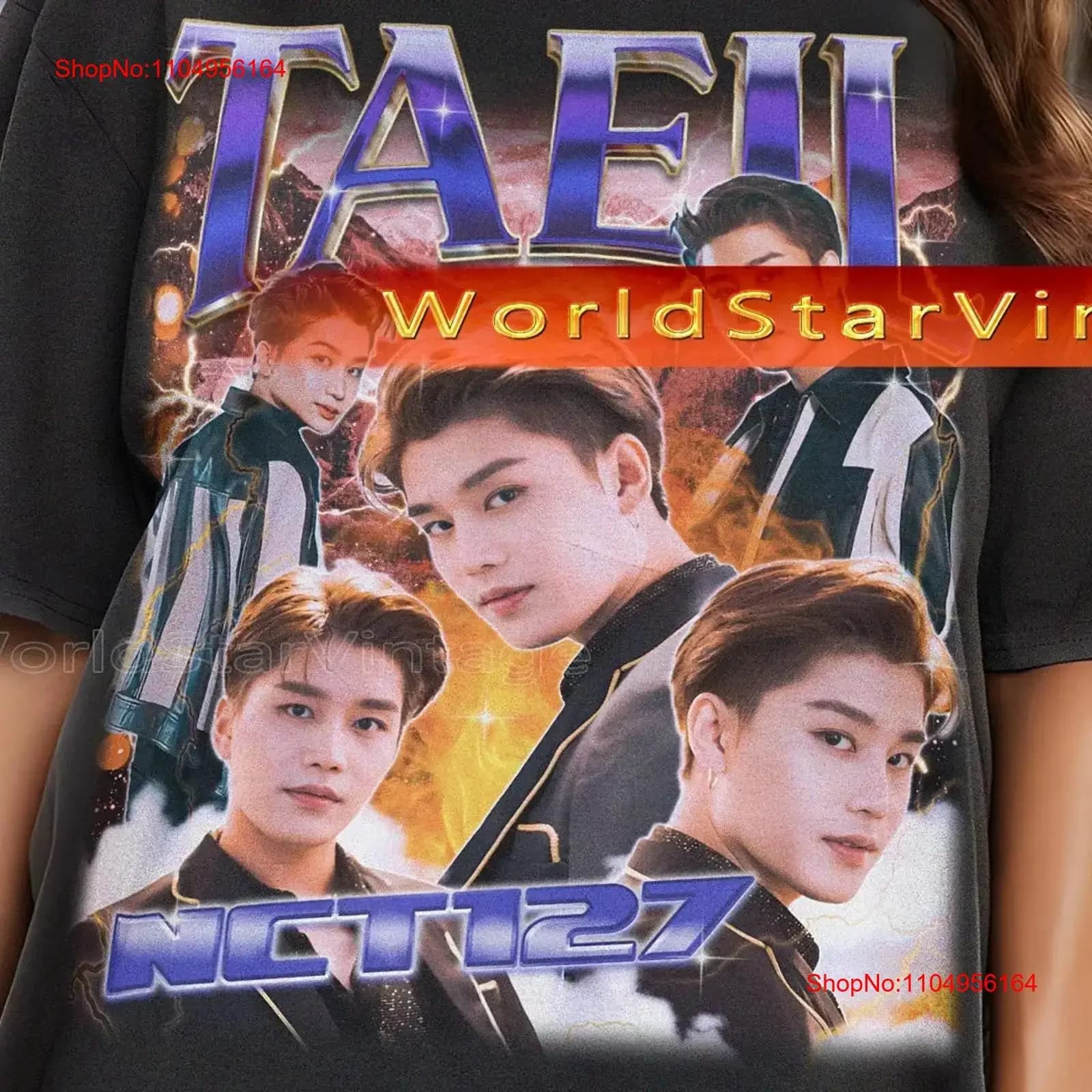Taeil NCT T-shirt vintage Omaggio Fan Retro anni '90 Maglione Merch Kpop Idol vintage lavato traspirante moda Top per l'uso quotidiano