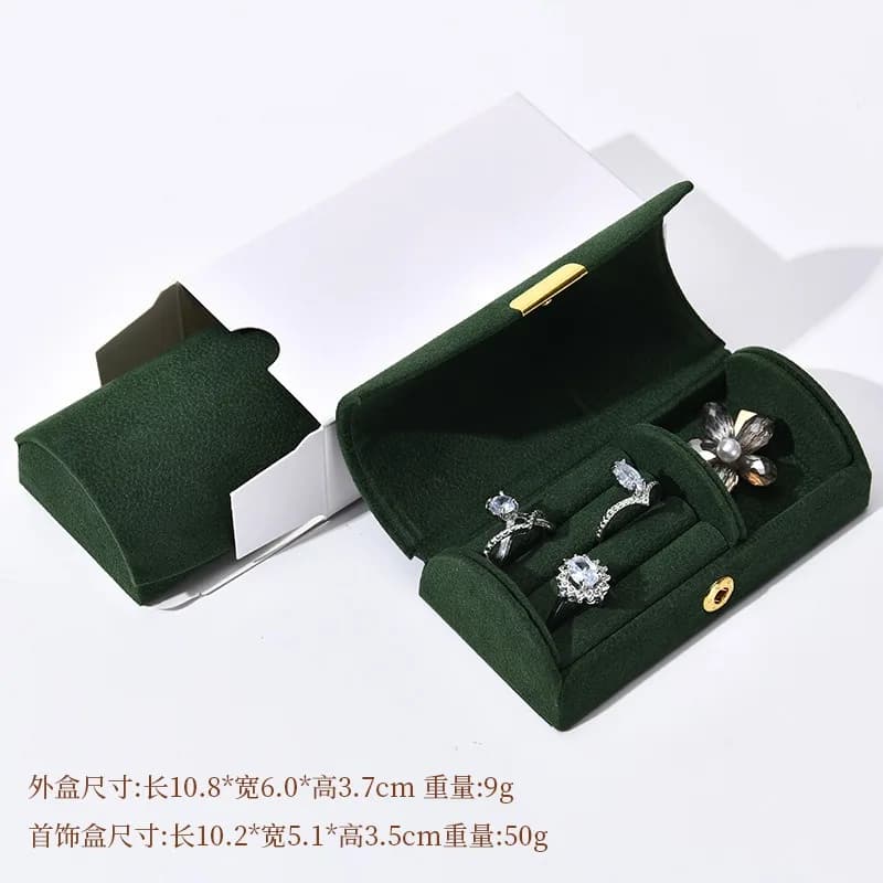 Portagioie da Viaggio in Velluto, Piccolo Organizzatore per Anelli e Orecchini, Regalo per Donne e Ragazze, Accessorio da Viaggio