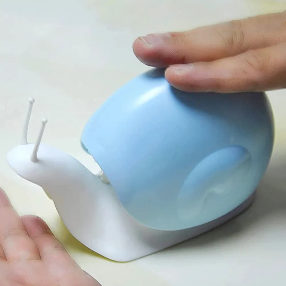 Dispenser a Pompa a Forma di Lumaca, Materiale Premium Spesso, Ricaricabile, Perfetto per Bagno e Cucina, per Shampoo, Lozione, Sapone