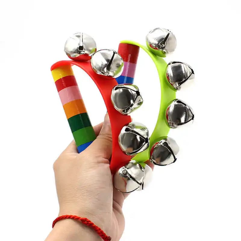 Campanelle Arcobaleno con Manico in Legno, Strumenti a Percussione, Giocattoli Musicali Sonori per Adulti e Bambini, Ragazzi e Ragazze, Regali e Gadget per Feste