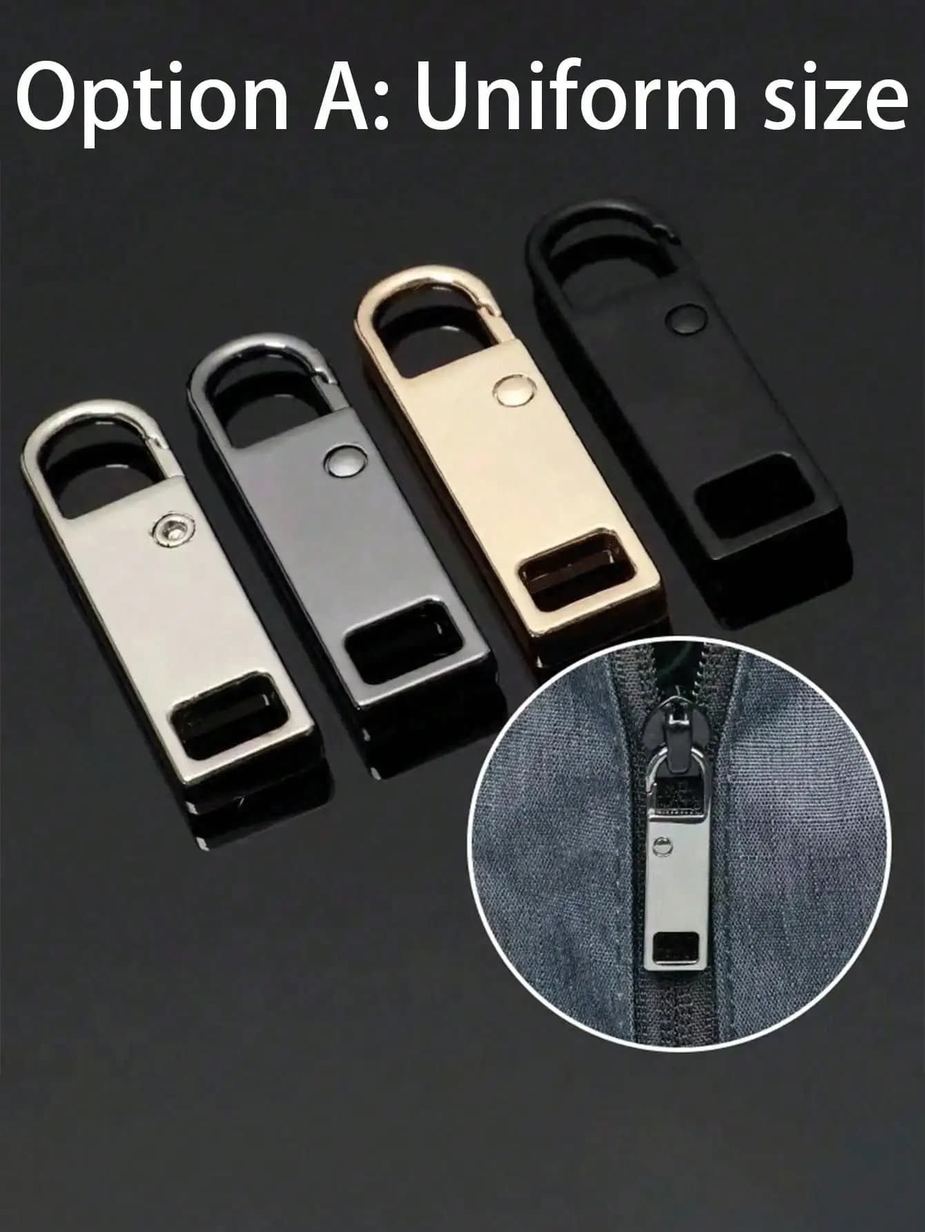 4 Pezzi Tiranti Metallici Staccabili per Cerniere, Kit Universale di Riparazione Cerniere, Linguette di Ricambio per Valigie, Zaini, Giacche, Vestiti