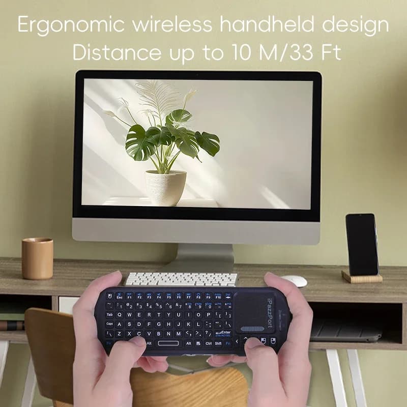Mini tastiera wireless Bluetooth 2.4g con mouse touchpad combinato per Android /PC/tablet/PS4/Raspberry Pi 3/HTPC