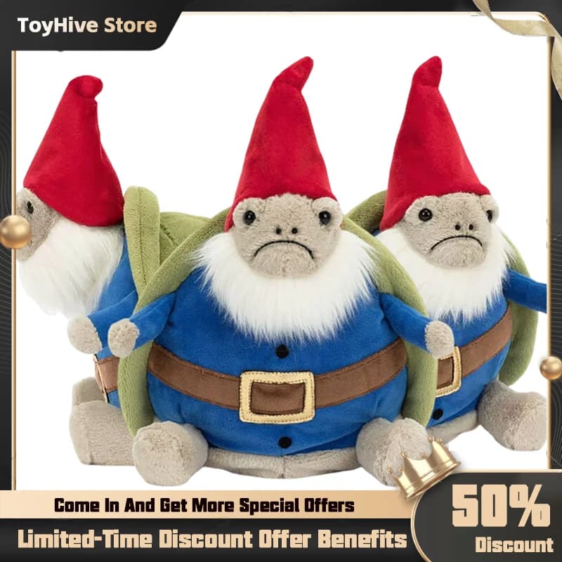 【Disponibile】JellyCat Timmy Garden Gnome Peluche, Simpatico Pupazzo Animale Imbottito con Cappello Blu, Decorazione da Giardino per Bambini, Fan, Feste di Compleanno