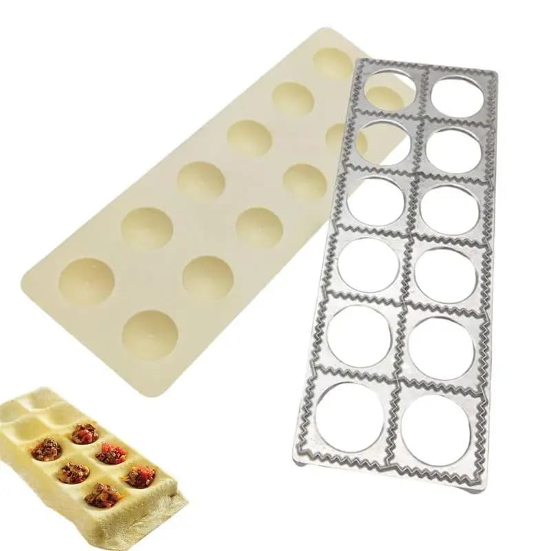 Stampo per pasta italiana Vassoio per ravioli Piastra perno Cornice con bordi quadrati per un accessorio e una forma perfetta Grande creatore di ravioli