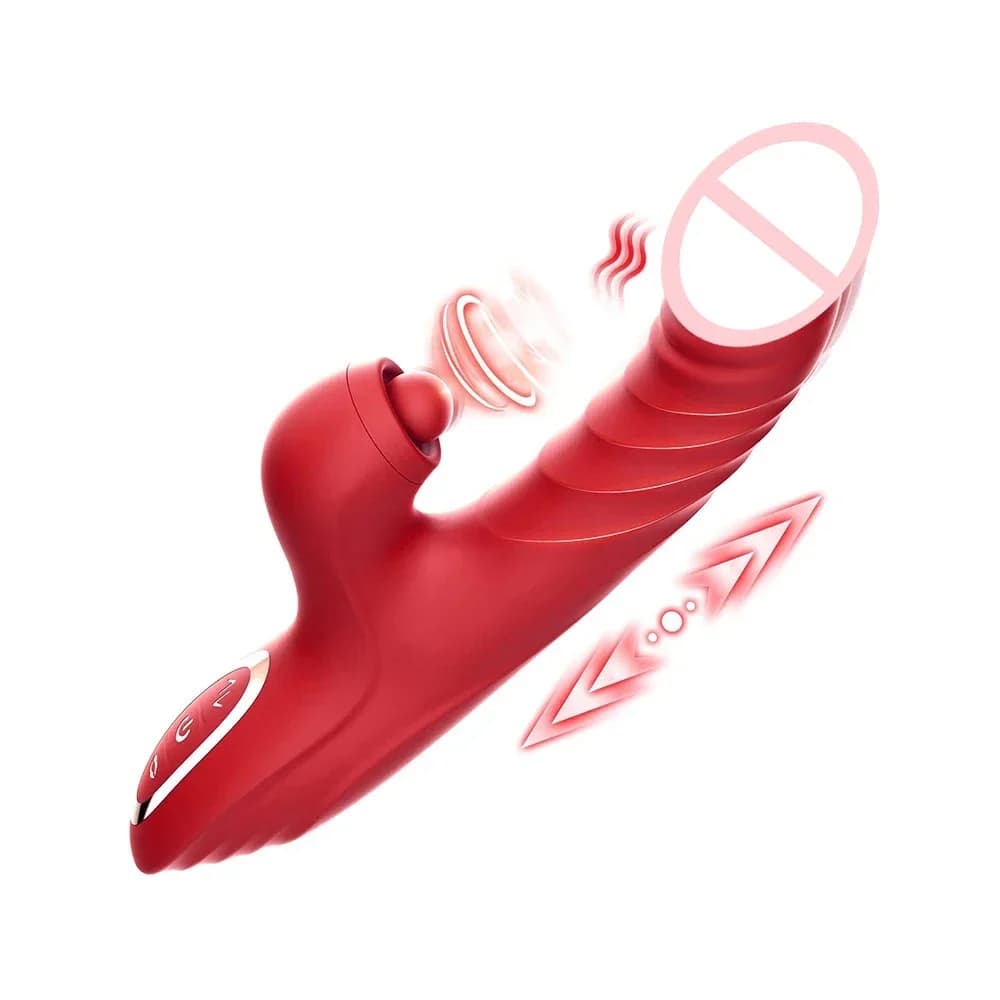 Vibratore Retrattile per Donne, Stimolatore Clitorideo a Pistone, Dildo con Lingua Vibrante per Punto G, Masturbatore Vaginale, Giocattolo Sessuale per Coppie