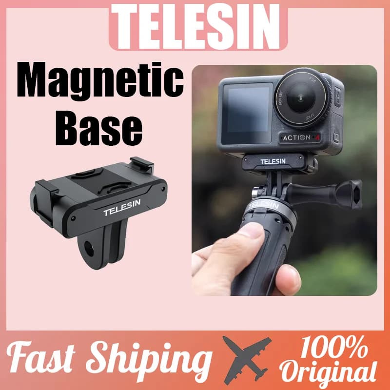 Base magnetica TELESIN Base adattatore DJI OSMO 360 Base di espansione Accessori speciali per fotocamere sportive DJI per viaggi all'aperto