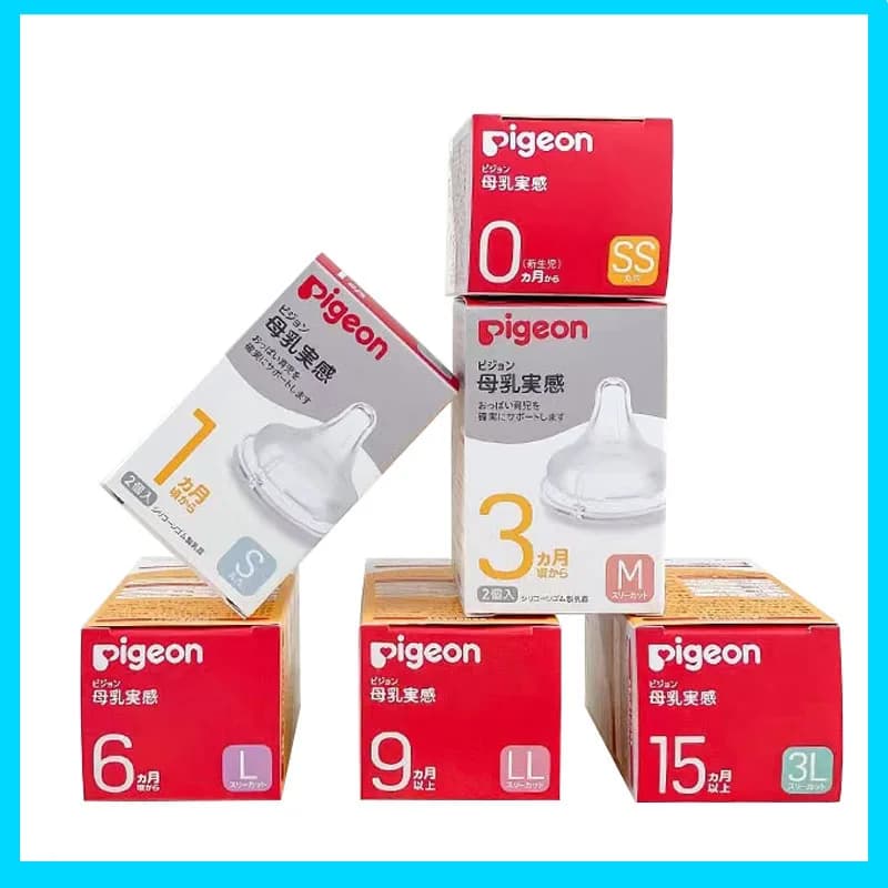 Piccione giapponese 3L (12 mesi+) 2L(9 mesi+) L(6 mesi+) M(3 mesi+) S(1 mese+) 2 pezzi o SS (0 mese+) 1 pezzo di capezzolo largo per bottiglia Apertu