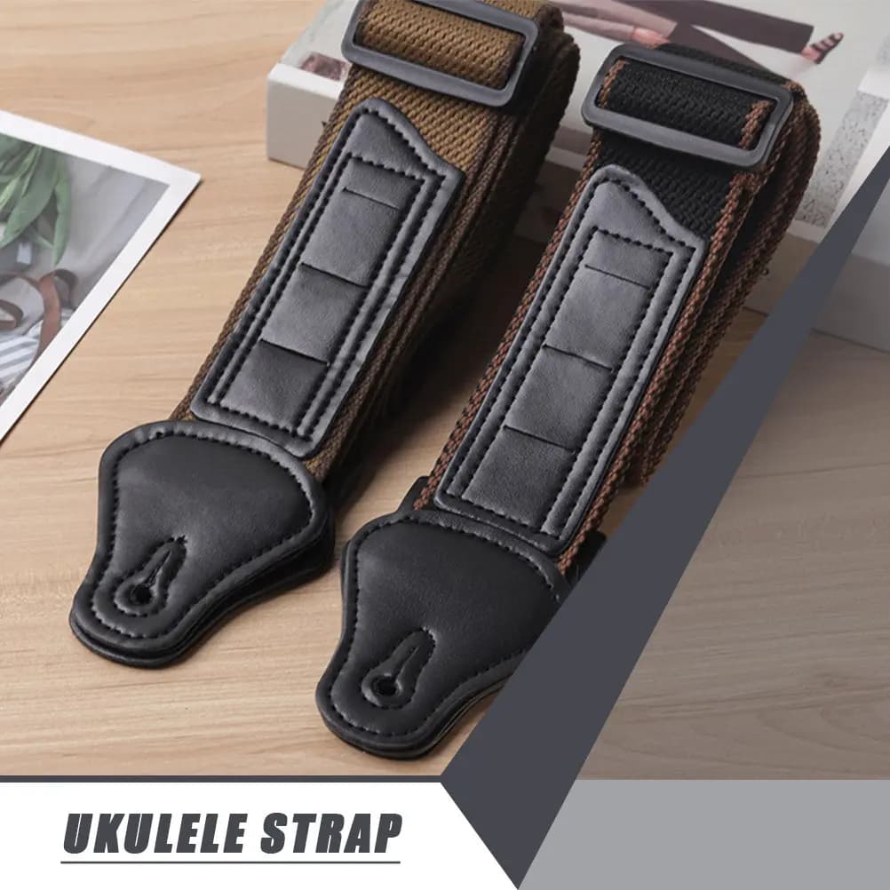 Tracolla Classica Nera Regolabile per Chitarra Elettrica, Acustica e Ukulele, Resistente e Anti-Estensione con Scomparti Portaplettro, Accessorio Musicale