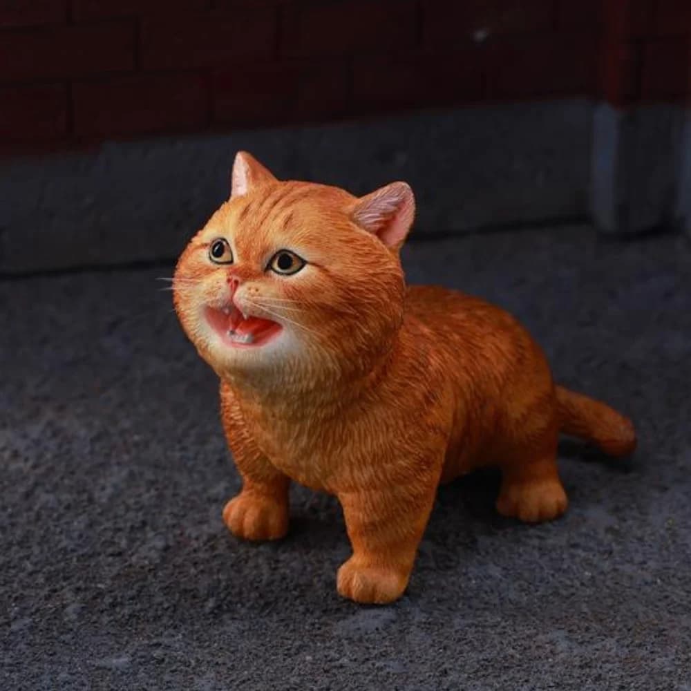 Nuovo JXK JXK277 Figurina di gatto realistica Decorazione elegante Decorazione da tavolo Adorabile statua per animali domestici Regalo portatile per la raccolta
