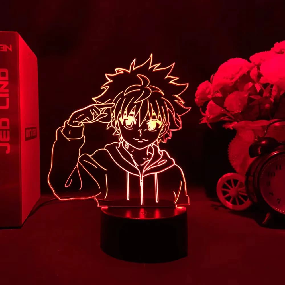 Anime Hunter X Hunter Led Night Light Killua Zoldyck Figure Nightlight changes color Usb Battery Table lamp 3d gift for children