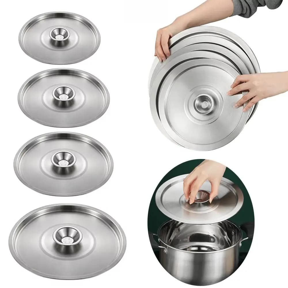 Nuovi Coperchi Universali in Acciaio Inox per Pentole e Padelle, Riutilizzabili
