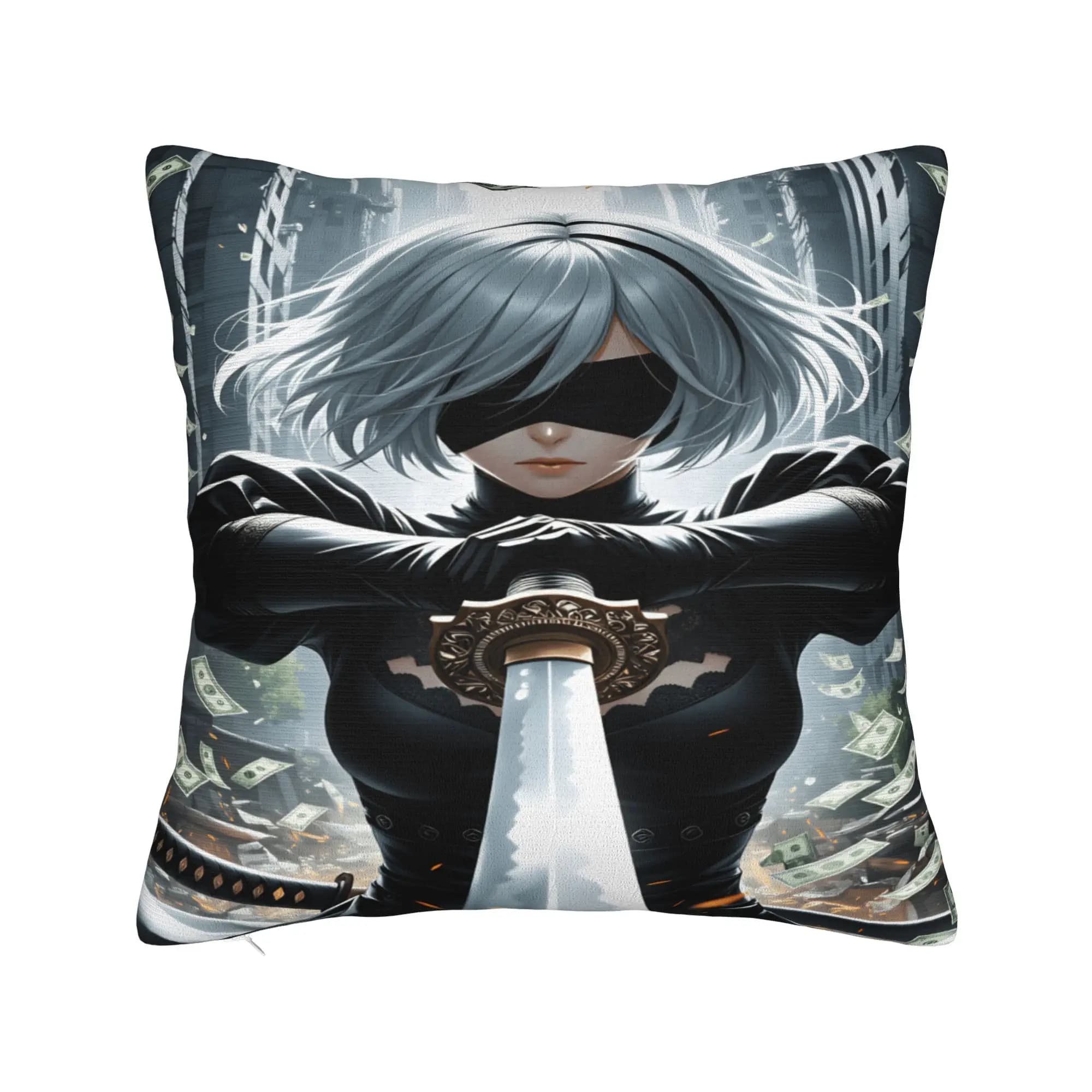 Game N-Nier Automata Pillow Case Design Pillow Cover For Couch Sofa Bedroom Morden Cushion Cover