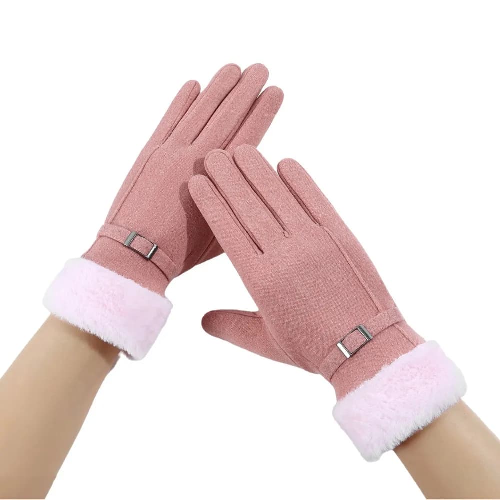 Casual Warm Winter Women Gloves Touch-screen Cold-proof Full Finger Mittens Windproof Thicken Driving Gloves Daily Use