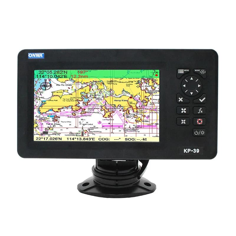 ONWA KP-39 7 Inch Marine GPS Chart Plotter Latest Release Supports K-Chart and C-Map SD Card