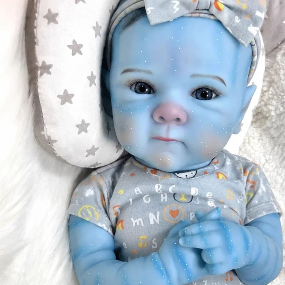 BZDOLL Real Look Lifelike 3D Skin Doll, 18INCH 45CM Full Vinyl Reborn Baby, Stylish Play Toy, Ideal Birthday Gift