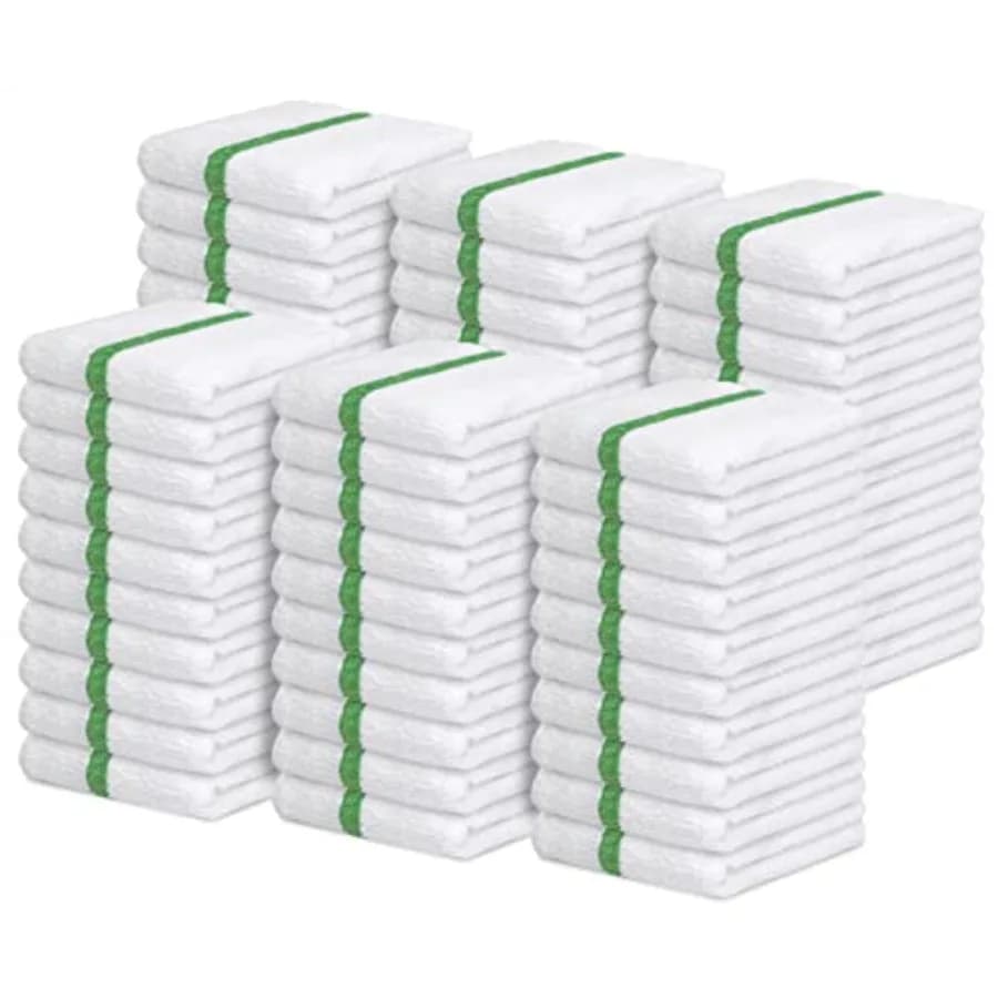 Panni in Spugna Terry per Pulizia, Formato Convenienza 16"x19", Assorbenti e Resistenti, Stracci Multiuso, Panni in Cotone per Pulizia, Tessuto in Spugna