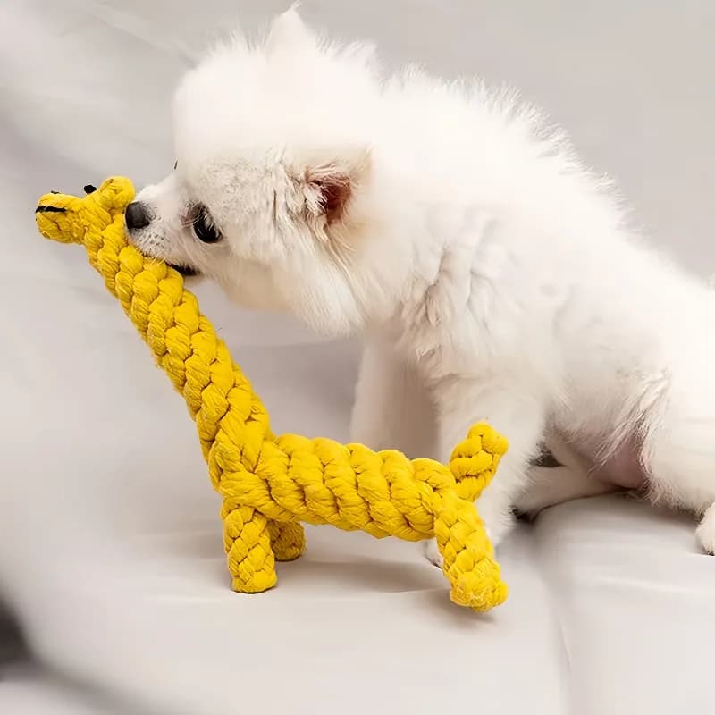 Giocattoli per Cani, Gioco Interattivo con Corda Annodata per Cani e Cuccioli, Giocattolo da Masticare per Animali Domestici, Gioco per la Pulizia dei Denti
