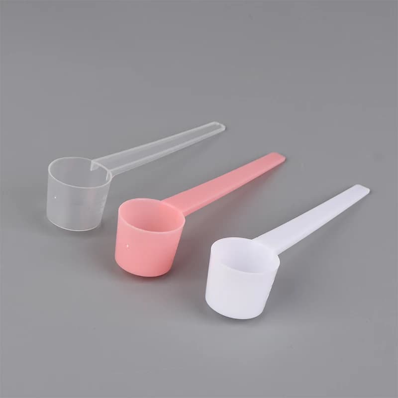 (BF06)10Pcs 5g Measuring Spoons Coffee Protein Milk Powder Scoop Home Kitchen Gadgets DIY Plastic Measuring Spoon