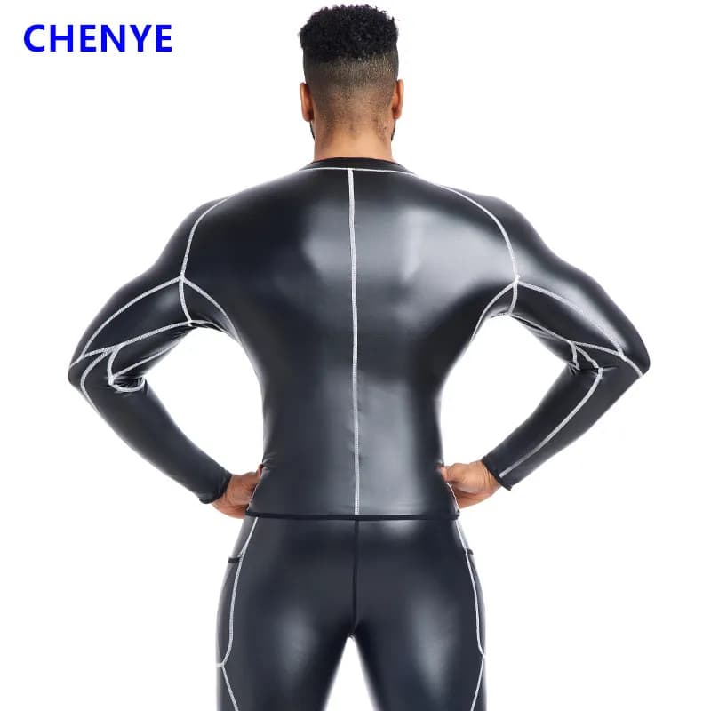 CHENYE Camicia da motociclista casual in pelle nera da uomo Zipp Camicia sportiva da uomo nuova T-shirt moda maschile Comode giacche in pelle