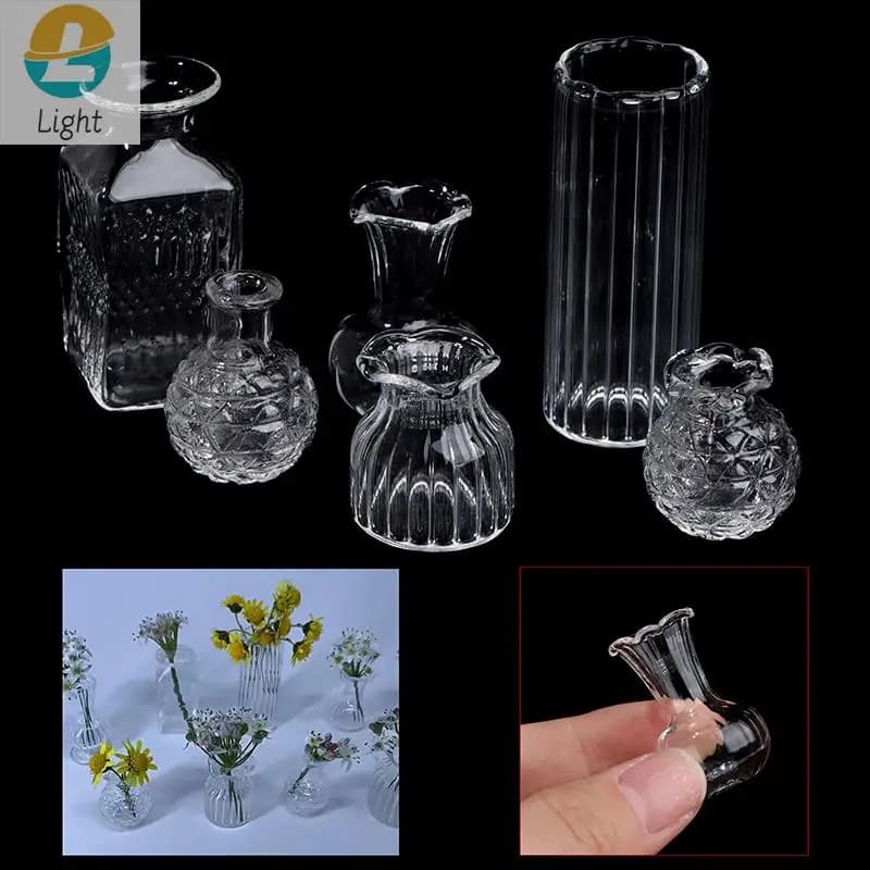 1:12 casa delle bambole in miniatura vaso di fiori vaso di vetro bacino mobili fai da te giocattoli